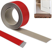 Striscia di transizione autoadesiva 200 cm x 5 cm, pavimento in vinile, striscia di porta, striscia autoadesiva, striscia di doppia soglia, bordo di pavimento in laminaato piano (grigio)