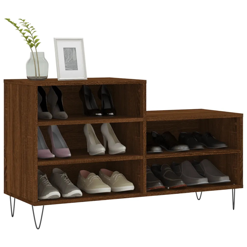Scarpiera | Mobile per scarpe Rovere Marrone 102x36x60 cm in Legno Multistrato