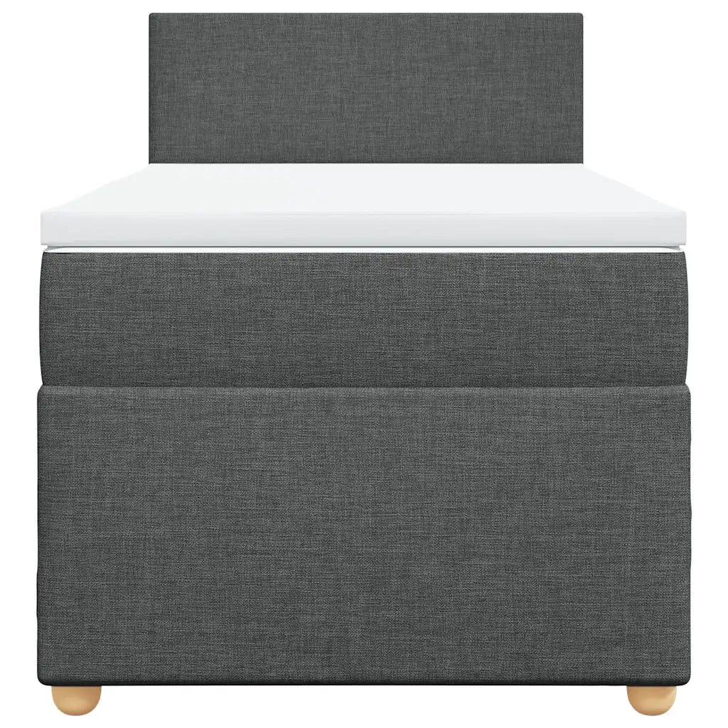 Giroletto a Molle con Materasso Grigio Scuro 90x190 cm Tessuto 3288829