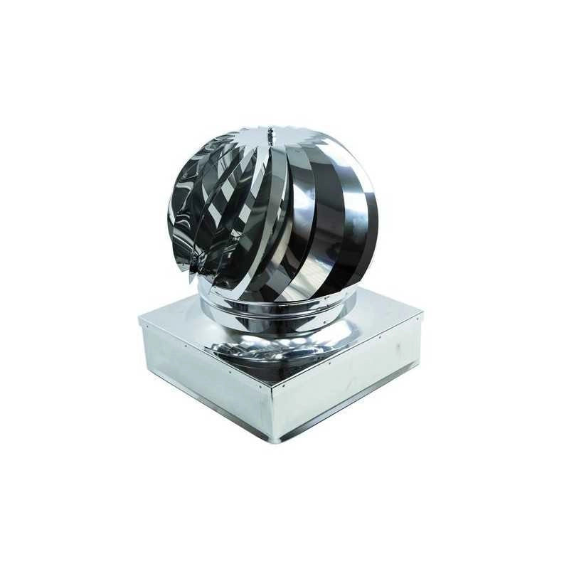 Fumaioli Eolici Acciaio Inoxbase Quadrata cm. 42X42