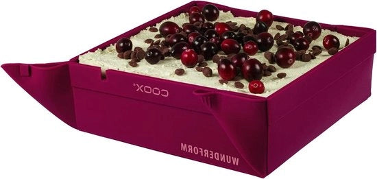 Ciotola per forno pieghevole rosso scuro - Scatola per forno e forno in silicone spazievuoto