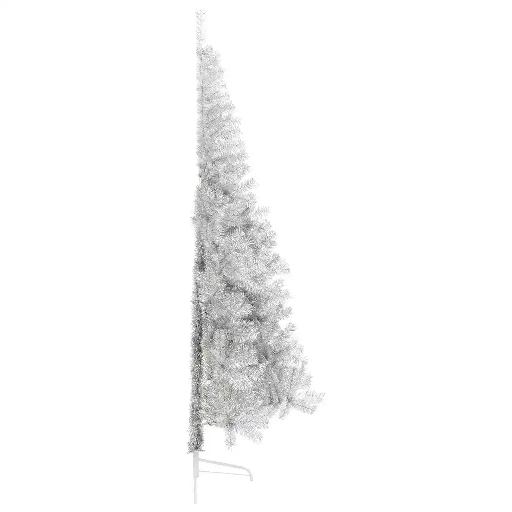 Albero di Natale artificiale con luci integrate Argento 210 cm
