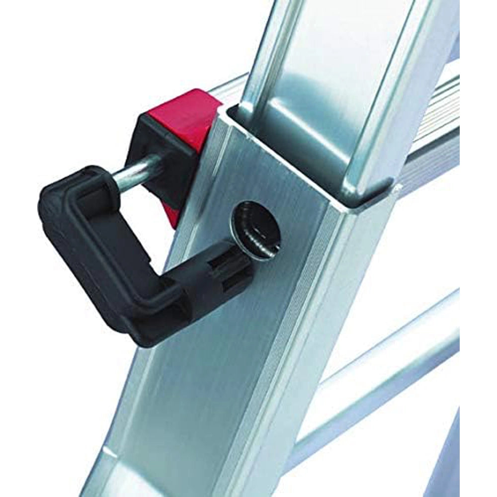 SCALA ALLUMINIO TELESCOPICA MULTIFUNZIONE GRADINI 4+4 SQUADRA PIU' 150KG MARCHETTI