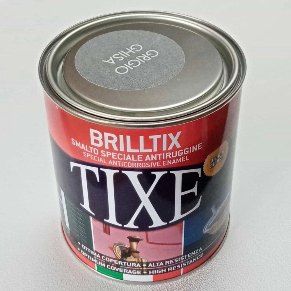 Brilltix 750ml grigio ghisa finitura micaceo smalto base solvente diretto su ruggine