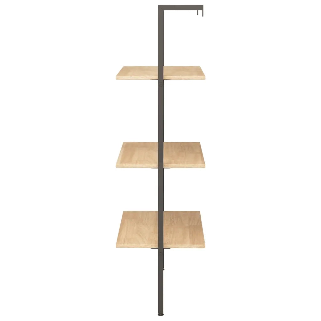 Scaffale Pendente 3 Livelli Marrone Chiaro e Nero 64x35x120,5cm 336379
