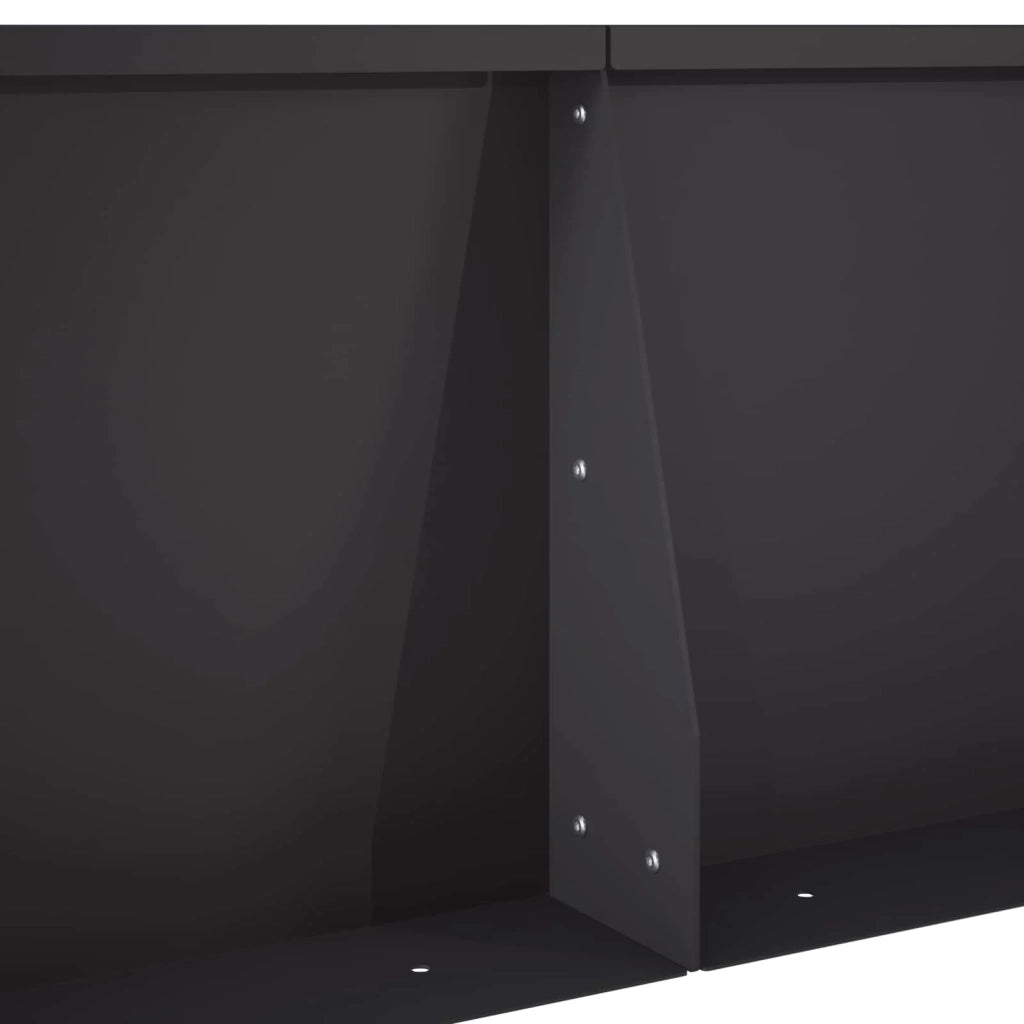 Muro di contenimento 2 pz 50 x 50 x 30 cm Acciaio Nero 8015158