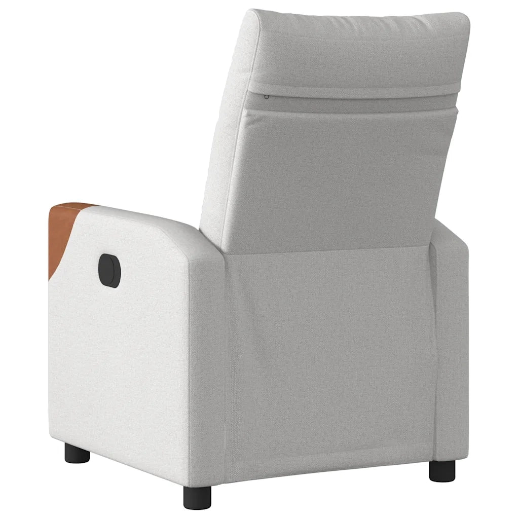 Poltrona Elettrica Reclinabile Grigio Nuvola in Tessuto 3323989