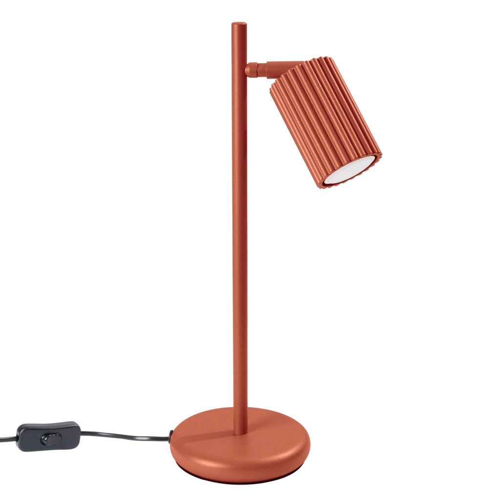 Lampada da tavolo ocra rossa snodata GU10 Pure Lume