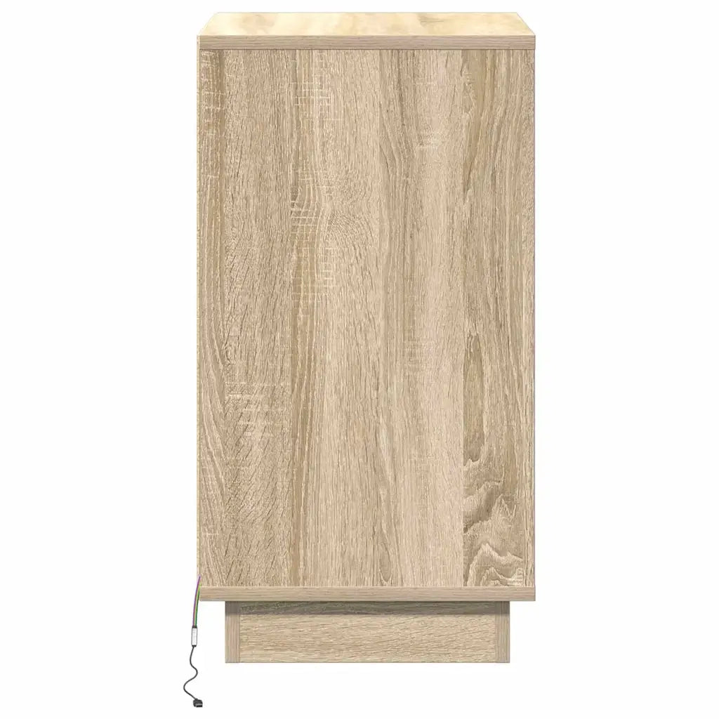 Comodino | Armadio da Notte | Mobiletto da notte con cassetto Rovere Sonoma 39 x 34,5 x 65 cm