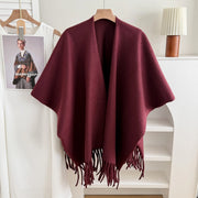Sciarpa grande, semplice ma sofisticata, in stile etnico delle praterie, mantella, sciarpa in cashmere