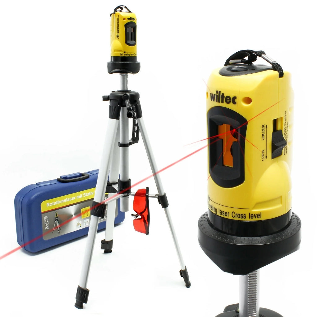 Livella laser a treppiede con linea incrociata laser rotante per cantiere 16_0002651