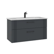 Mobile lavabo "Bari 100 v2" - 100 x 45 x 55 cm - Antracite opaco