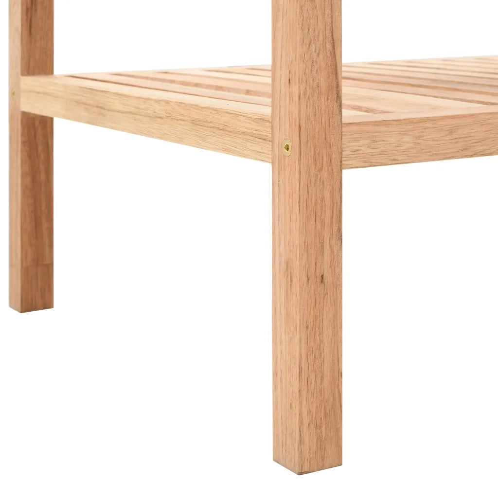 Scaffale da Bagno in Legno Massello di Noce 100x40x65 cm 247100