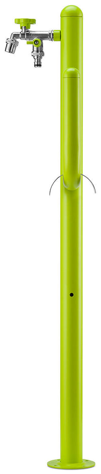 Fontana a Colonna Rubinetto Doppio in Ottone e Porta Tubo Arizona Belfer 42/ARZ Verde Acido