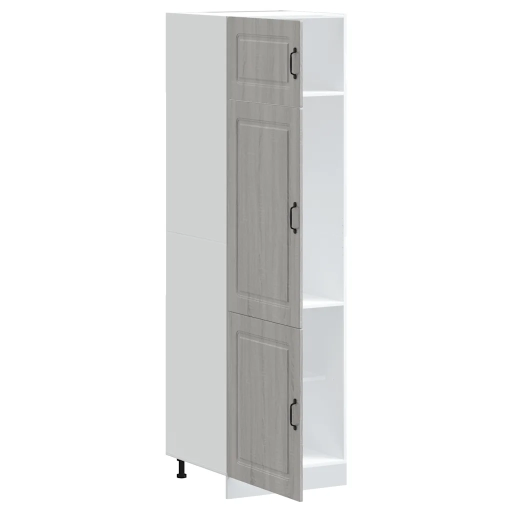 Armadio da Cucina Kalmar Grigio Sonoma in Legno Multistrato