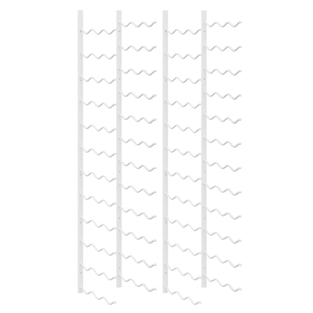 Portavini da Parete per 36 Bottiglie 2 pz Bianchi in Ferro 340889