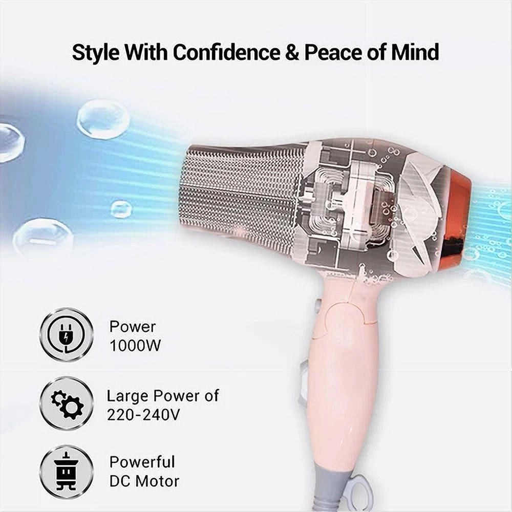 Trade Shop - Hair Dryer Professionale Asciugacapelli Vgr V-432 – Parrucchiere Shop Pro - Rosa