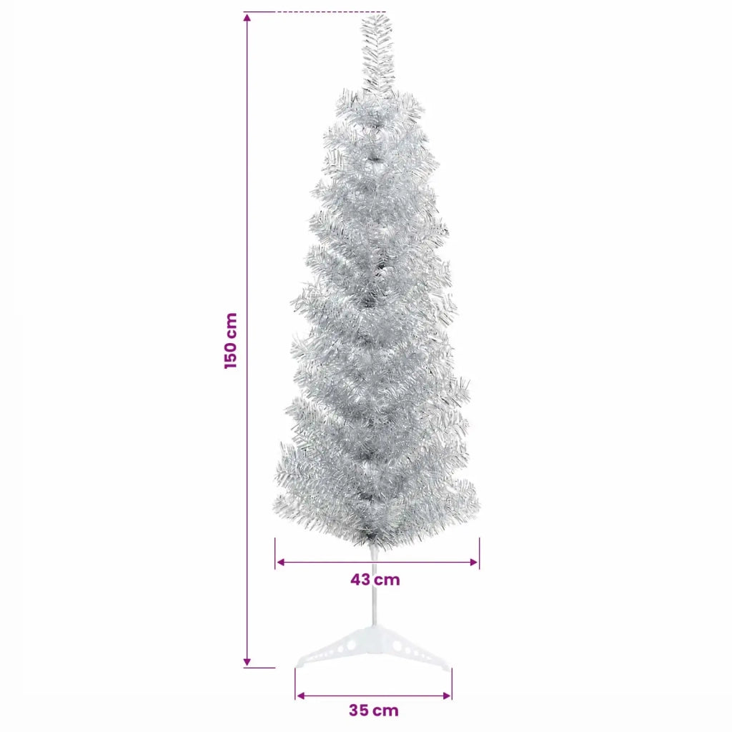 Albero di Natale Artificiale Sottile 150 cm 150 LED 3461196