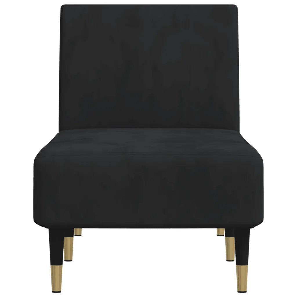 Chaise Longue in Velluto Nero 352805
