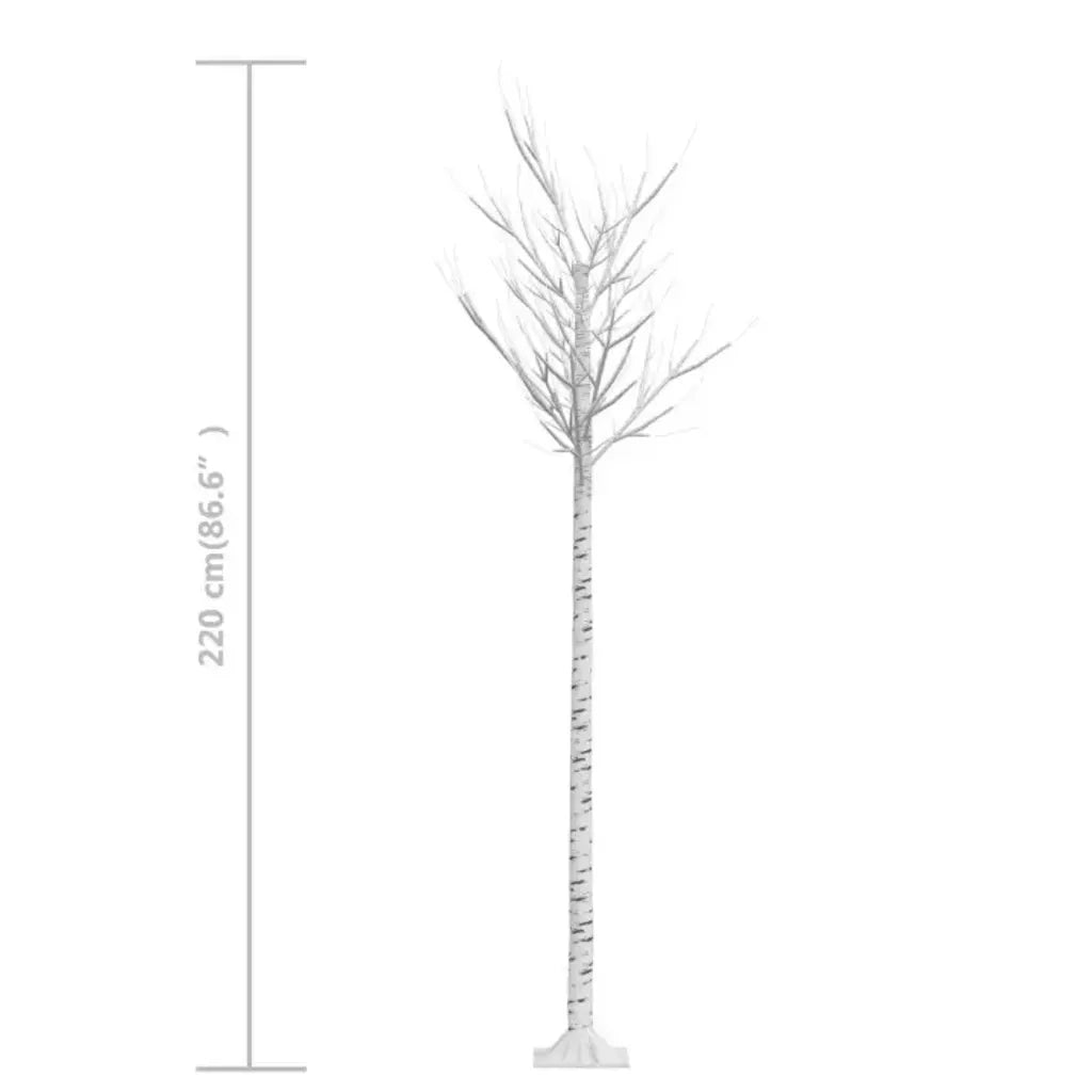 Albero Natale 220 LED 2,2 m Salice Bianco Caldo Interno Esterno