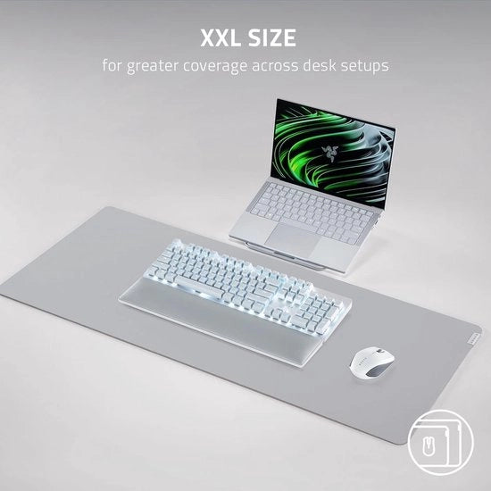 Protezione per superfici XXL - Panno anti-slip per superfici di lavoro (Cuscino in schiuma di gomma, Superficie di tessuto microfibre, Antislipla, Dimensioni extra grandi) Grigio