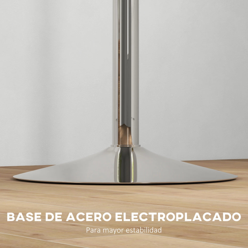 Tavolo da pranzo rotondo allungabile per 2 persone ¨C zephmum ¨C legno noce 60x60x91 cm