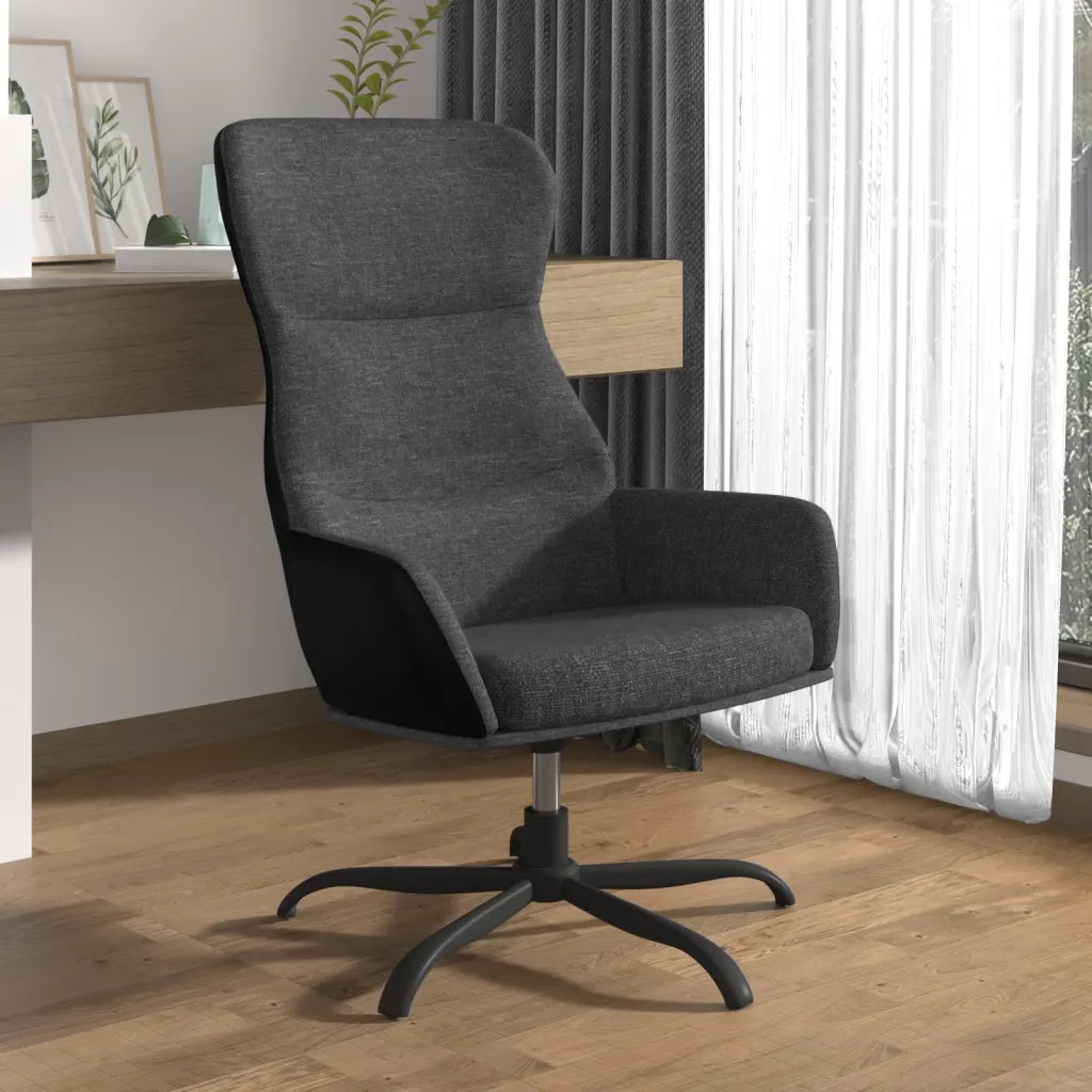 Poltrona | Sedia Relax Grigio Scuro in Tessuto