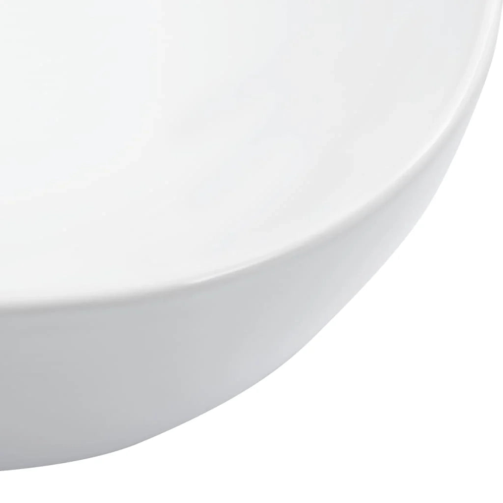 Lavabo da appoggio per l'interno del bagno cabina doccia cabina WC 45,5 x 32 cm ceramica bianca 02_0002624