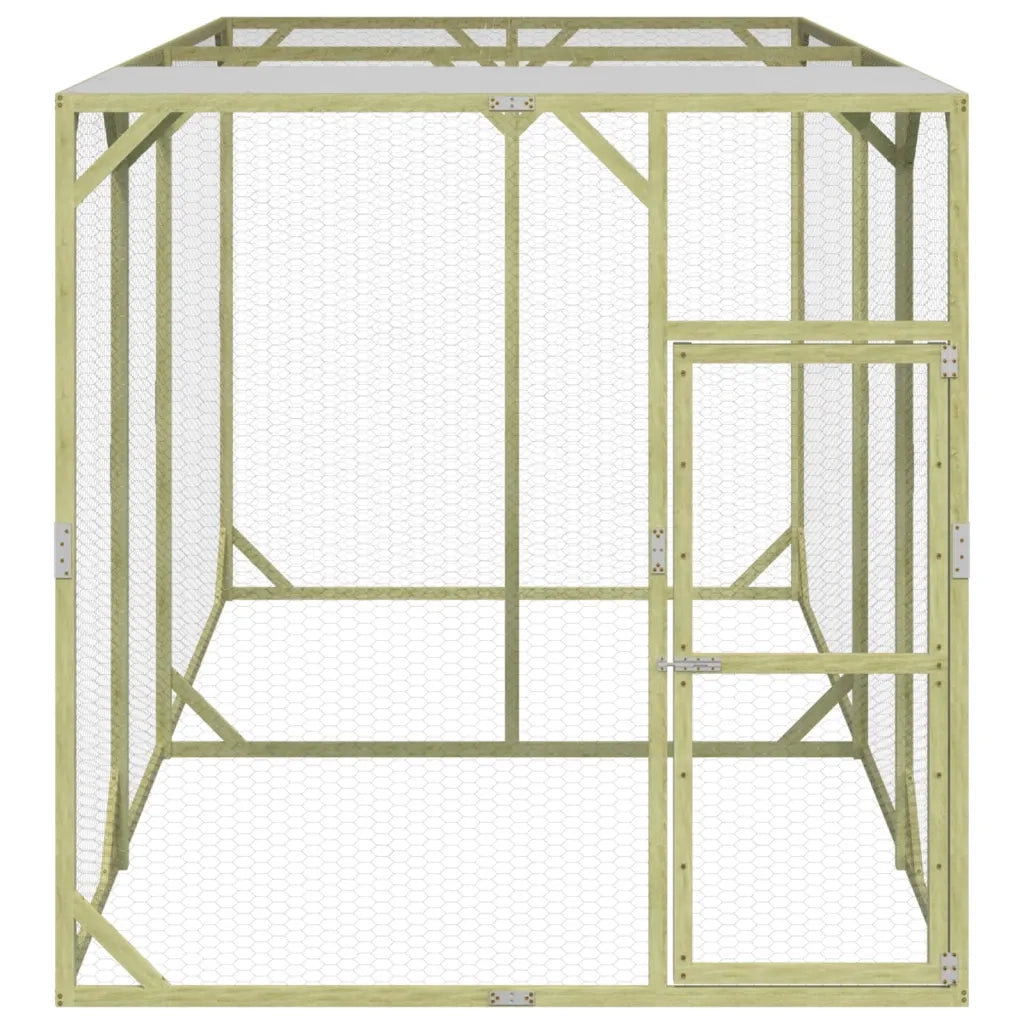 Pollaio 200x400x200 cm Legno Massello di Pino Impregnato 3102985