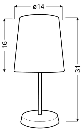 Lampada da tavolo Candellux Girl 41-63038 bianca E14