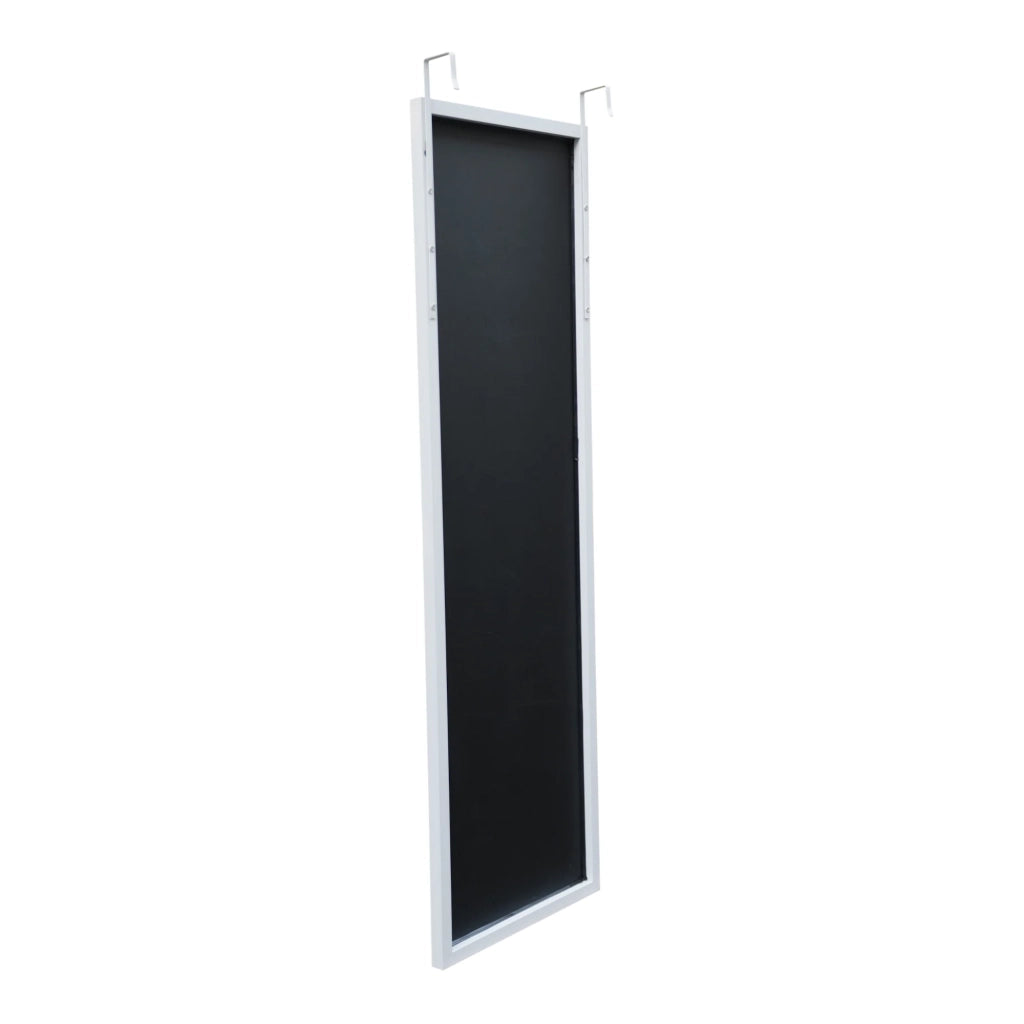 Specchio decorativo per porta dal design moderno 120 x 37 x 2 cm bianco 03_0010149