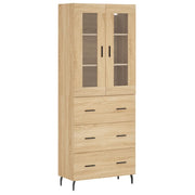 Credenza | Madia | Buffet da pranzo | Armadio da pranzo Rovere Sonoma 69,5x34x180 cm in Legno Multistrato