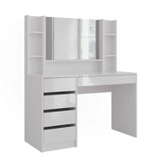 Vicco Tavolo da toeletta Bianco/bianco lucido 119.8 cm 4 parti