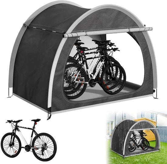 Tenda per Biciclette Idrorepellente – 210x150x165 cm – Tenda per Stoccaggio di 2 Biciclette – Resistente alle Intemperie Tenda Outdoor