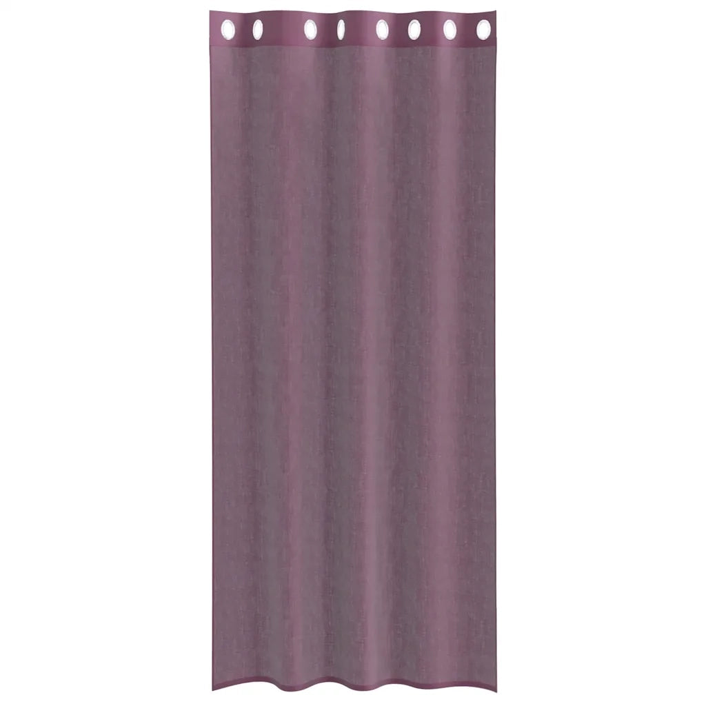 Tende in Voile con Occhielli 2 pz Viola 140x225 cm 4102103