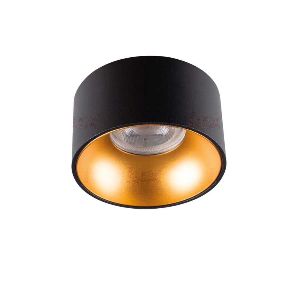 Faretto soffitto Kanlux MINI RITI nero/oro GU10 25W