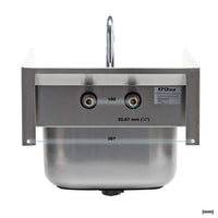 Lavello professionale quadrato acciaio inox Lavamani per ristorante bar