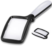 Vergrootglas portatile - Acril HD 3x - Leesoggetto con illuminazione LED - Per giornali e libri - Progettazione pieghevole - Adatto per anziani - Bianco - Compattabile - 1 pezzo