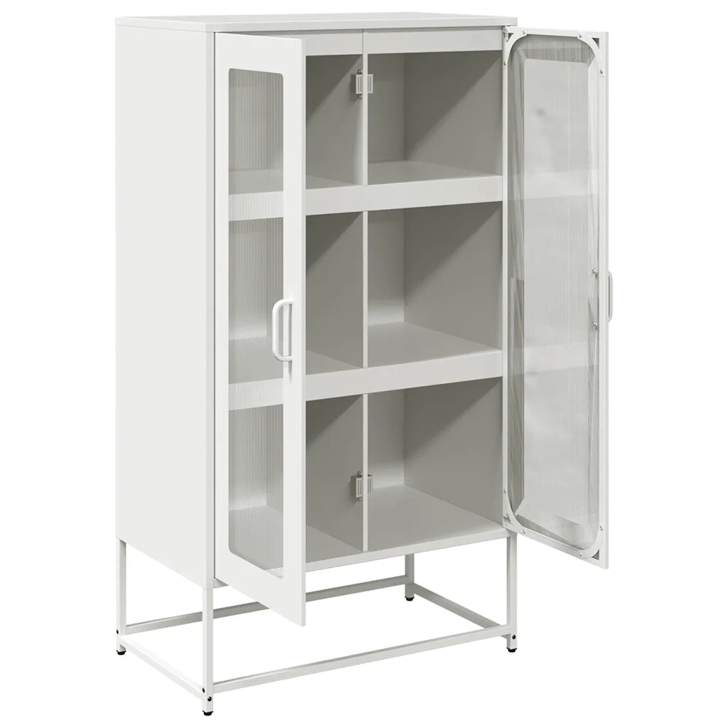 Credenza | Madia | Buffet da pranzo | Armadio da pranzo Bianca 68x39x123 cm in Acciaio