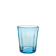 Zafferano Set 6 Bicchieri Bei Tumbler in Vetro Soffiato a Bocca Colore Acquamarina, Lavorazione Artigianale a Mano Volante per Tavola Elegante