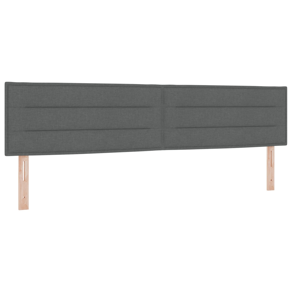 Letto Box Spring con Materasso & LED Grigio scuro 200x200 cm Tessuto