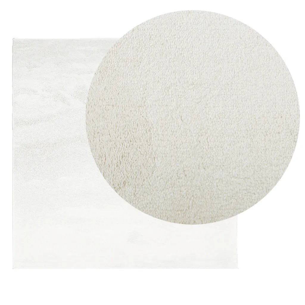 Tappeto del soggiorno | Tappeto OVIEDO a Pelo Corto Crema 120x120 cm