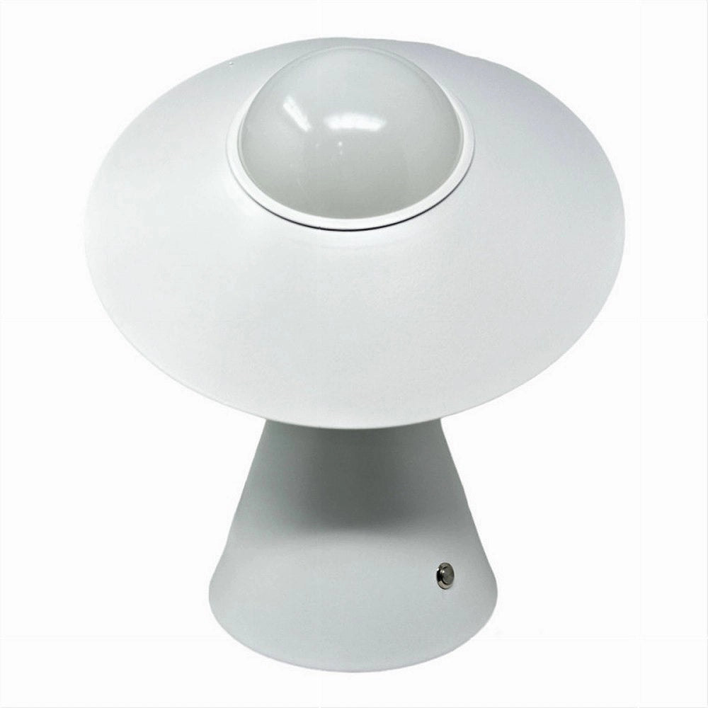 Trade Shop - Lampada Da Tavolo Decorativa Con Paralume A Cappello Orientabile Lume E27 D13 - Bianco