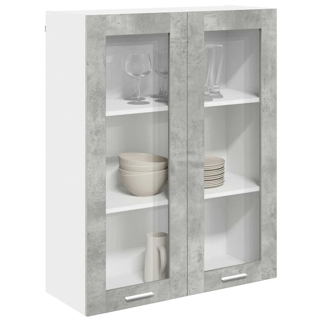 Armadio pensile con porta Grigio cemento 80 x 31 x 100 cm 884397