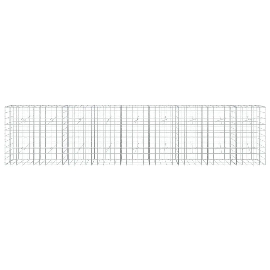Gabione con filo da 5 mm e rete 10x10 cm 450x20x100 cm 3465027