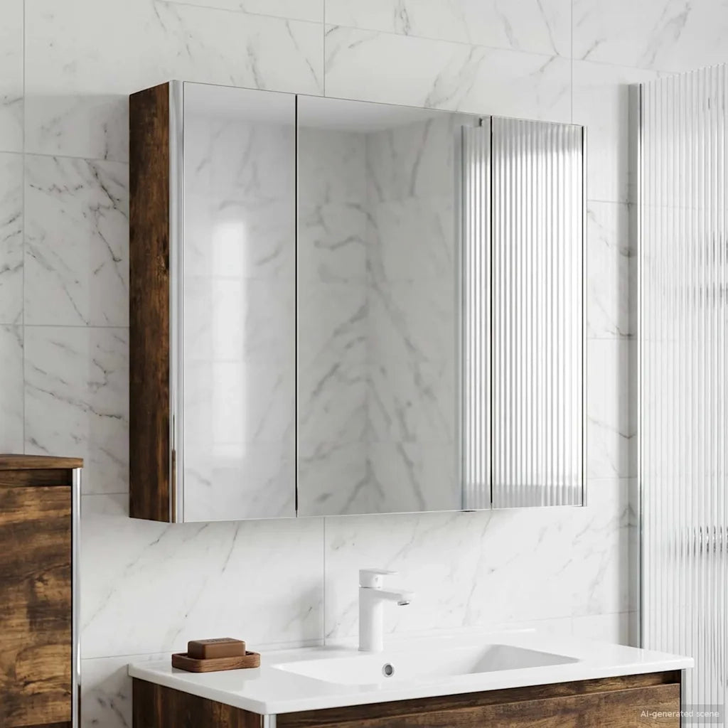 Mobiletto per specchio da bagno Legno vecchio