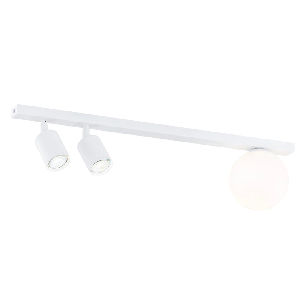 Faretto da soffitto Baster in acciaio bianco opaco