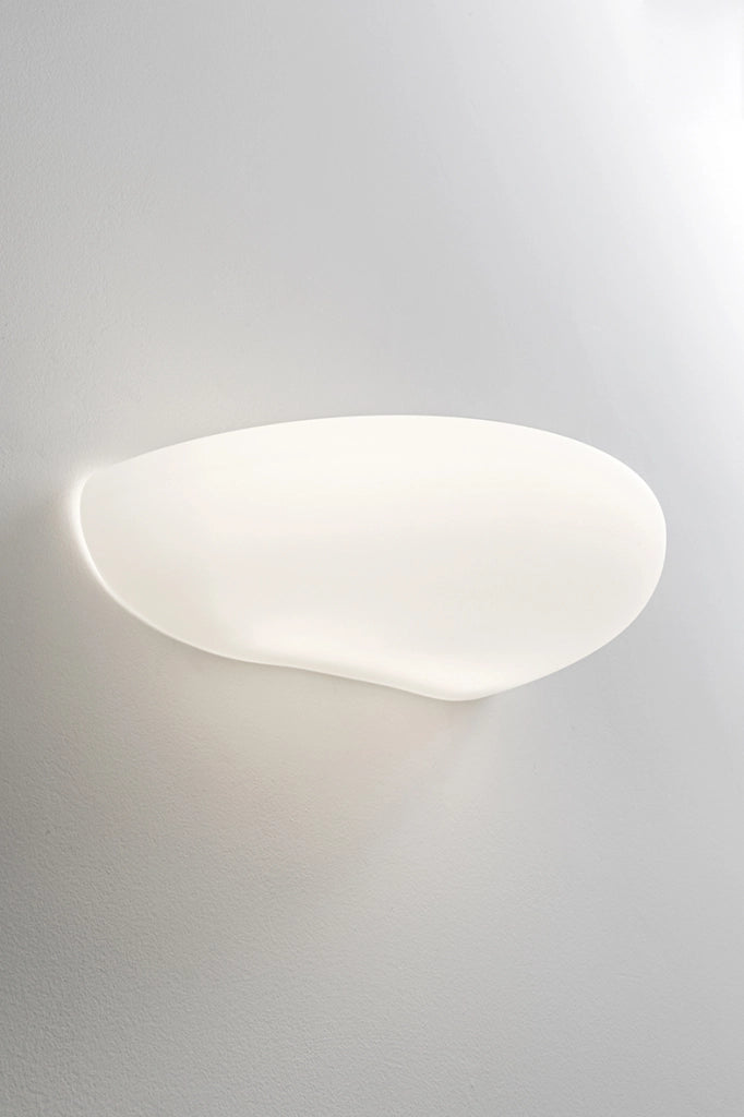 GLENN Sospensione a Soffitto in Vetro Soffiato Bianco Satinato E27 75W IP20 - Rossini Group - Lampada a Sospensione Elegante
