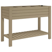Fioriera rialzata per piante fiori terrazza giardino marrone chiaro 110 x 45 x 79 cm polipropilene 02_0039784