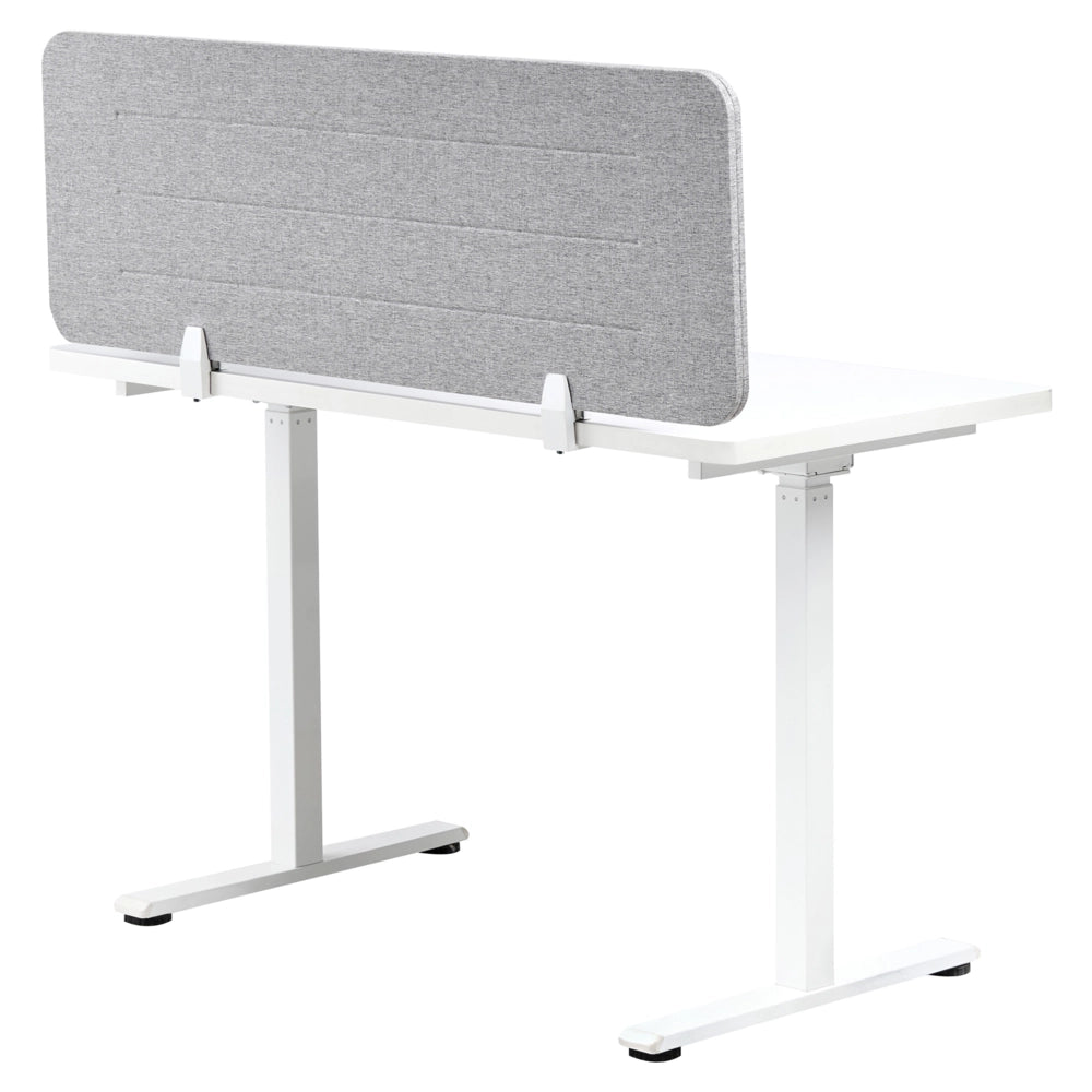 Pannello divisorio Grigio Chiaro Copertura in tessuto 120 x 40 cm Schermo acustico Morsetti di montaggio modulari Casa Ufficio